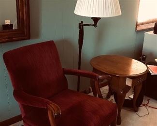 Vintage chair with wood frame
