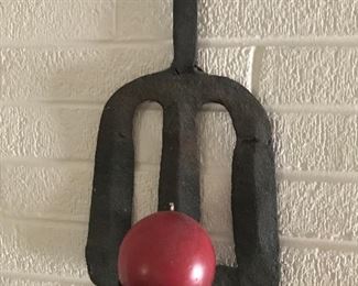 Coal shovel converted to candle holder