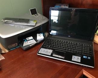 HP laptop and printer