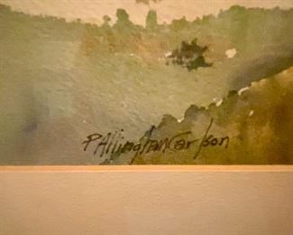 Framed original watercolor paintings.