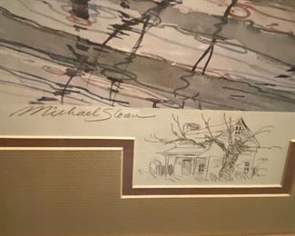 3 large Michael Sloan signed and numbered prints.