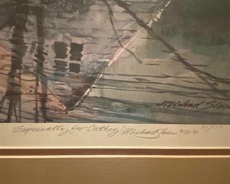 3 large Michael Sloan signed and numbered prints.