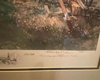 3 large Michael Sloan signed and numbered prints.