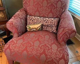 2 matching chairs and ottoman.