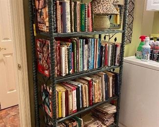 Big collection of cookbooks.