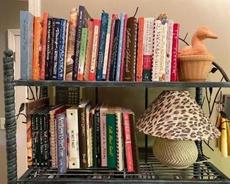 Big collection of cookbooks.