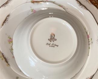 Old Abbey dinnerware
Several large sets of dinnerware—photos show only sample place settings