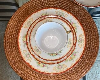 Garden china, made in Japan
Several large sets of dinnerware—photos show only sample place settings