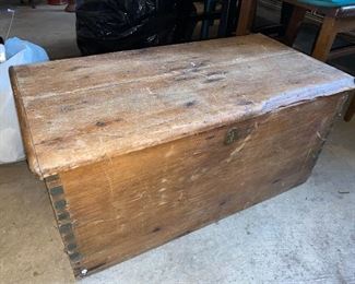 Antique primitive dovetailed chest.