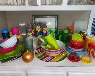 Colorful plasticware