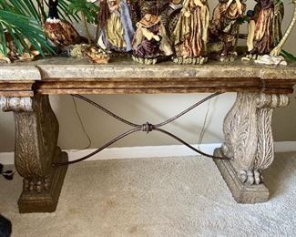 Massive contemporary console table