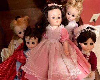 5 Little Women dolls by Madame Alexander—some need to be restrung.