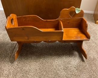 55 Doll bed and rocking chair