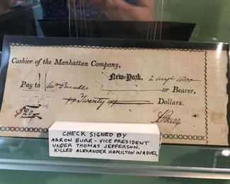 Rare early Vice presidential autograph of Aaron Burr