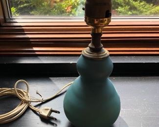 Van Briggle Pottery lamp with original Shade