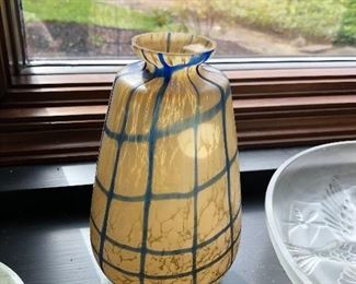 Art glass vase marked Czechoslovakia, circa 1930