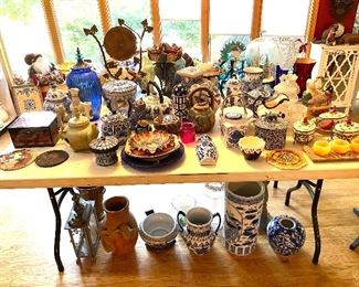 Pottery- lidded containers