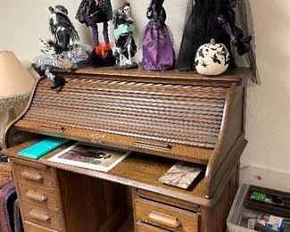 Roll top desk & Halloween
