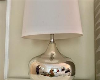 $195 Pair - Z Gallerie "Sabrina" table lamps - 26.5"H x 15" diameter 