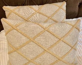 $50 - Pair of decorative down pillows #10. 12"H x 19"W 