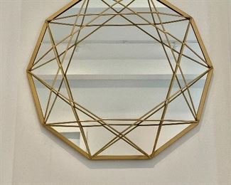 $95 - Geometric wall mirror - 25" diameter x 2"D 