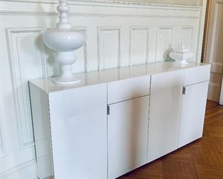 $750 - Pair CB2 modern storage chests/cabinets -  Each measures. 35"H x 36"W x 16"D 