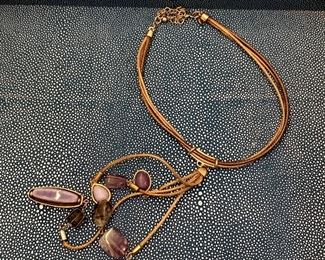 $20 - Chicos necklace; 16” with 9” pendants drop