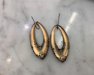 $125 - Alexis Bittar crystal lucite drop earrings, Approx 2” long