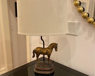 Bronze horse lamp. Like new condition