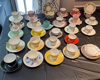 Limoges Teacups & Saucers, Noritake Teacups & Saucers