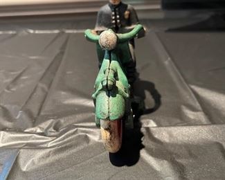 Vintage Cast Iron Motorcycle Police