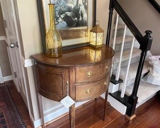 Baker Historic Charleston Reproduction Half Round Mahogany Commode