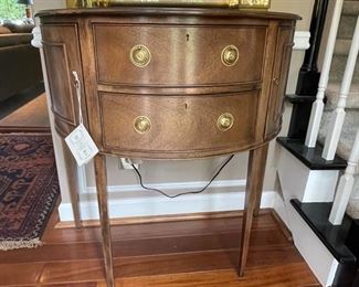 Baker Historic Charleston Reproduction Half Round Mahogany Commode
