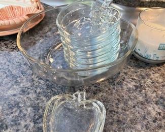 Vintage Glass Fruit Salad Set