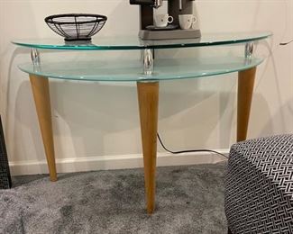 Modern Demilune Glass Top