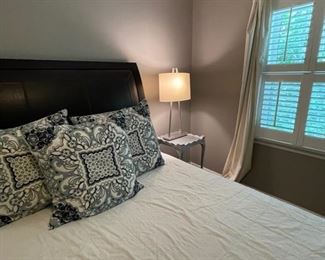 Queen Bed with Linens and Mattress