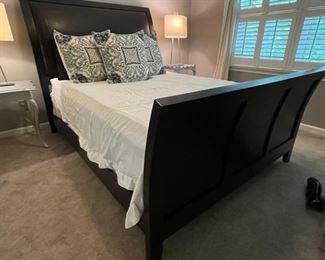 Queen Bed with Linens and Mattress