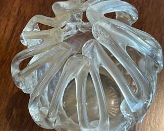 Hand Blown Frog Basket 