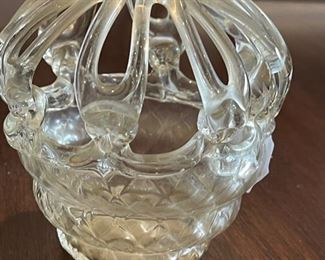 Hand Blown Frog Basket 