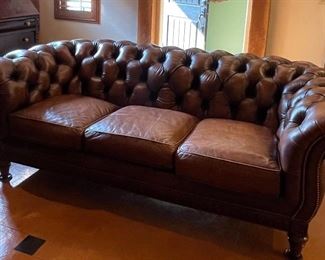 Gorgeous all leather tufted couch by Hancock & Moore Fine Furniture Furniture