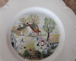 Collector's plate - Grandma Moses collection - Jack and Jill