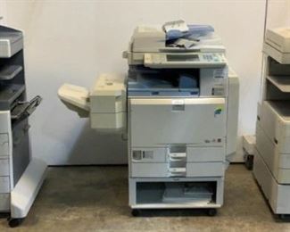 Located in: Chattanooga, TN
Office Printers
Lot Includes:
(1) HP Laser Jet
MN: M5035 MFP
SN: CNRCF7T0Y6
200-127V - 60Hz - 8A
MFR Date: 07/26/2013
Powers On, Unable To Test- Error Shows *No Drive Installed* Power Cord Not Included*
Black And White Printer
(1) Cannon Image Runner
MN: 2230
SN:KCC65850
Color Printer
(1) Ricoh Lanier
MN: C2020
SN: M58900739
Black And White Printer
**Sold As Is Where Is**

SKU: C-10-1-L (1/3)
SKU: C-10-1-L (2/3)
SKU: C-10-1-L (3/3)