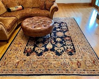 Item 68:  Wool Rug with Navy Border - 95.5" x 123":  $775