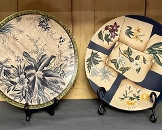 Item 86:  (2) French Painted Plates - 10.25": $38 for pair