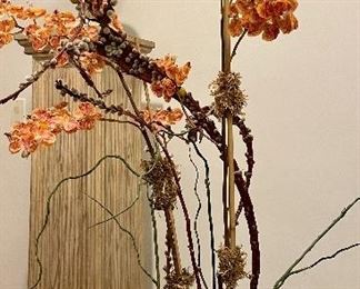 Item 100:  Faux Flowers with Pussy Willows in Planter- 28":  $38