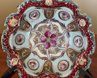 Item 106:  Hand Painted Noritake Plate with Pink Flower:  $65