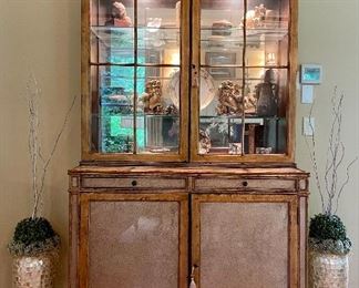 Item 60:  Theodore Alexander Lighted Display Cabinet - 44.5"l x 20"w x 89.5"h:  $895