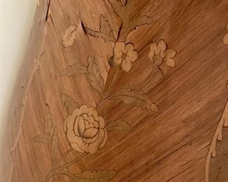 detail - please note the chipped veneer