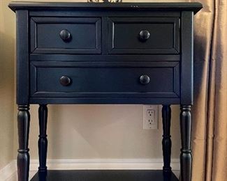 Item 122:  Side Table with Three Drawers - 23.5"l x 13"w x 30.5"h: $145