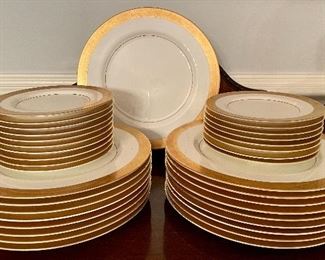 Item 146:  Mikasa Harrow China Set:  $395                                                                              18 dinner plates, 18 dessert plates